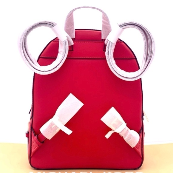 Michael Kors Jaycee Medium Backpack Bright Red (NWT) - Picture 3 of 7